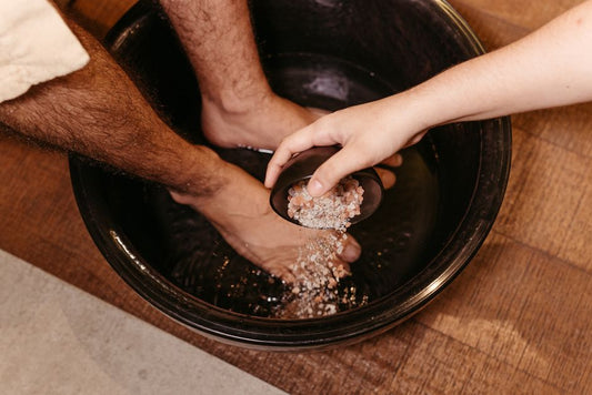 Foot soak with bath salts