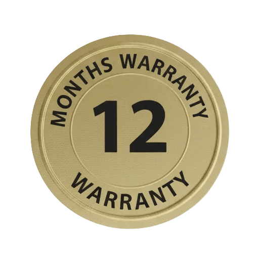 image of 12 months warranty badge