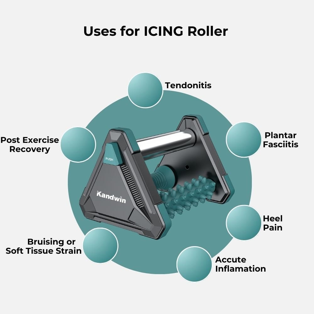 3 in 1 Foot Massager - Ice Therapy, Deep Tissue Massage & Acupressure Massage